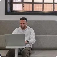 person with laptop