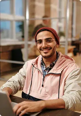 person with laptop